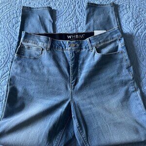 White House Black Market Size 14 The Skinny Ankle High-rise Jeans Blue Stretch